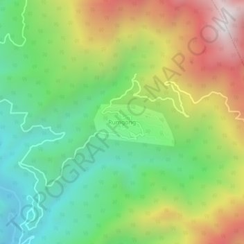 Mappa topografica Rumgong, altitudine, rilievo