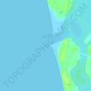 Mappa topografica Kodi beach, altitudine, rilievo