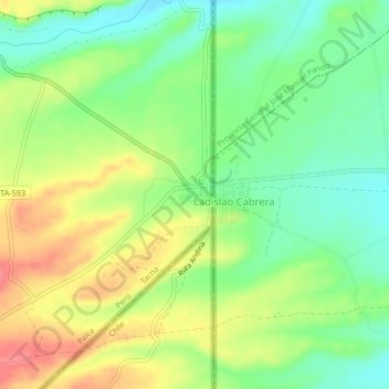 Mappa topografica Tripartito, altitudine, rilievo