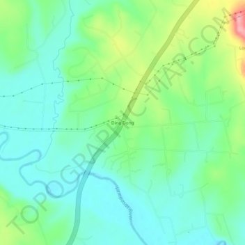 Mappa topografica Ding Dong, altitudine, rilievo