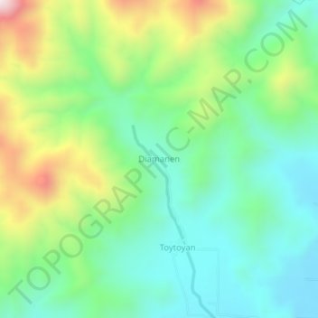 Mappa topografica Diamanen, altitudine, rilievo