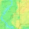 Mappa topografica Arlington Heights, altitudine, rilievo