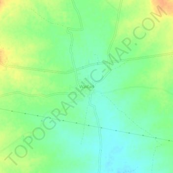Mappa topografica Waifad, altitudine, rilievo