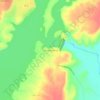 Mappa topografica Lake Brownwood, altitudine, rilievo