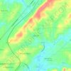 Mappa topografica Tellico Hills, altitudine, rilievo