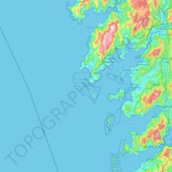 Mappa topografica 15965, altitudine, rilievo