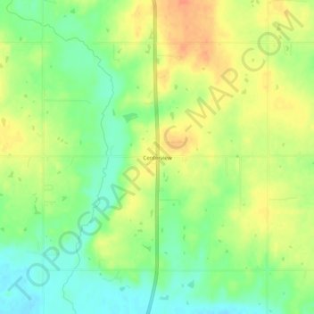 Mappa topografica Centerview, altitudine, rilievo