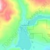 Mappa topografica Conconully, altitudine, rilievo