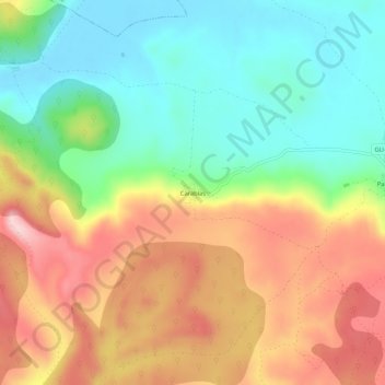 Mappa topografica Carabias, altitudine, rilievo