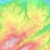 Mappa topografica Montmain, altitudine, rilievo