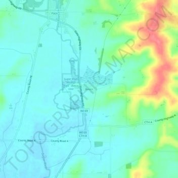 Mappa topografica Basco, altitudine, rilievo
