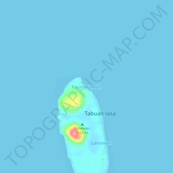 Mappa topografica Kaumpurnah, altitudine, rilievo