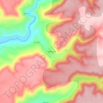 Mappa topografica Malacuera, altitudine, rilievo