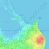 Mappa topografica es Pujols, altitudine, rilievo