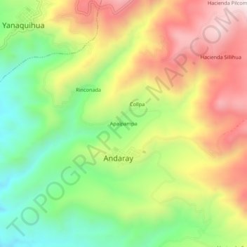 Mappa topografica Apalpampa, altitudine, rilievo