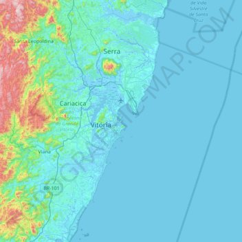 Mappa topografica Ilha do Boi, altitudine, rilievo