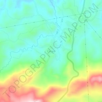 Mappa topografica Cocais, altitudine, rilievo