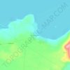 Mappa topografica Puerto Calafquén, altitudine, rilievo
