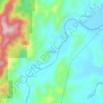 Mappa topografica Mamba, altitudine, rilievo