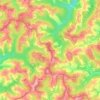 Mappa topografica Limestone, altitudine, rilievo