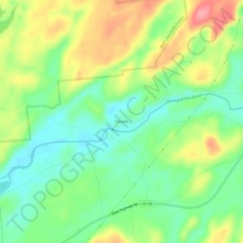 Mappa topografica Talcville, altitudine, rilievo