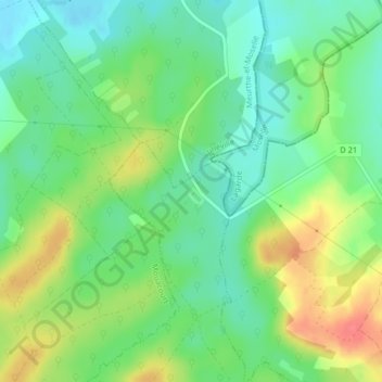 Mappa topografica Les Evrieux, altitudine, rilievo