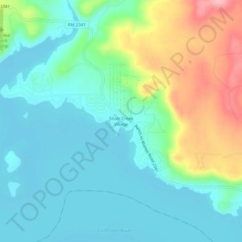 Mappa topografica Silver Creek Village, altitudine, rilievo