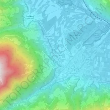 Mappa topografica Agumes, altitudine, rilievo