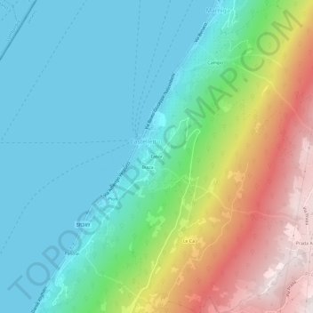 Mappa topografica Fasor, altitudine, rilievo
