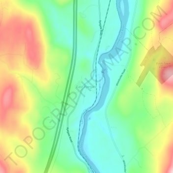 Mappa topografica East Ryegate, altitudine, rilievo