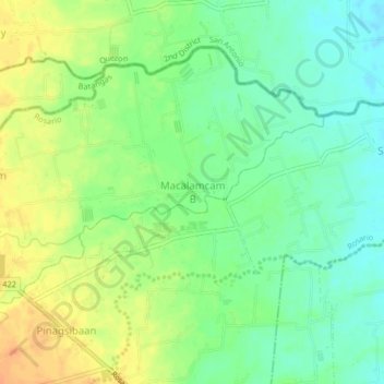 Mappa topografica Macalamcam B, altitudine, rilievo