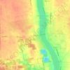Mappa topografica Rathbone, altitudine, rilievo