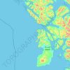 Mappa topografica Sealion Islands, altitudine, rilievo