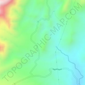 Mappa topografica Santa Barbara, altitudine, rilievo