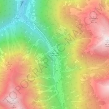 Mappa topografica Außersulden, altitudine, rilievo