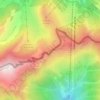 Mappa topografica Col de Tende, altitudine, rilievo