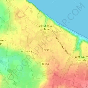 Mappa topografica Les Isles, altitudine, rilievo
