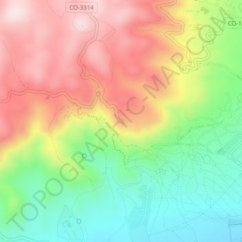 Mappa topografica Las Ermitas, altitudine, rilievo