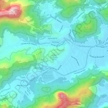 Mappa topografica Morro da Capela, altitudine, rilievo