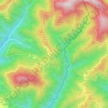 Mappa topografica Scale / Skale, altitudine, rilievo