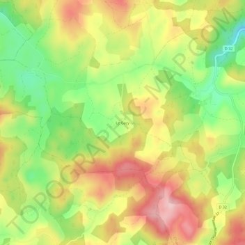 Mappa topografica Le Gazy, altitudine, rilievo