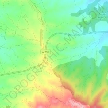 Mappa topografica Les Ventetes, altitudine, rilievo