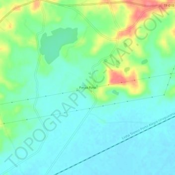 Mappa topografica Passo Raso, altitudine, rilievo