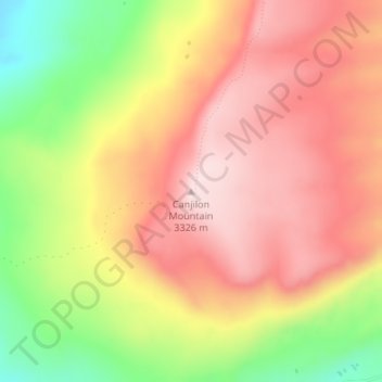 Mappa topografica Canjilon Mountain, altitudine, rilievo