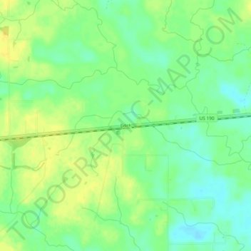 Mappa topografica Edith, altitudine, rilievo