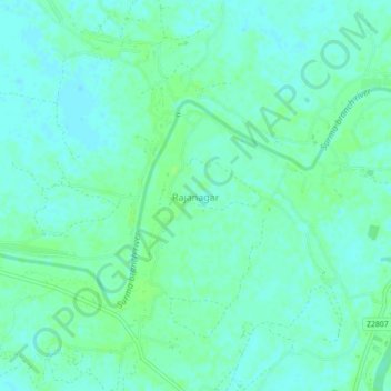 Mappa topografica Rajanagar, altitudine, rilievo