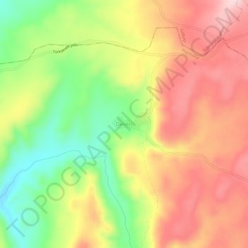 Mappa topografica Deveci, altitudine, rilievo