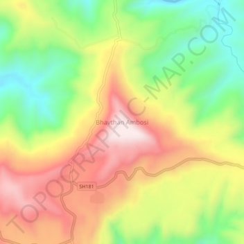 Mappa topografica Bhavthan Ambosi, altitudine, rilievo