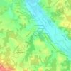 Mappa topografica Le Berry, altitudine, rilievo