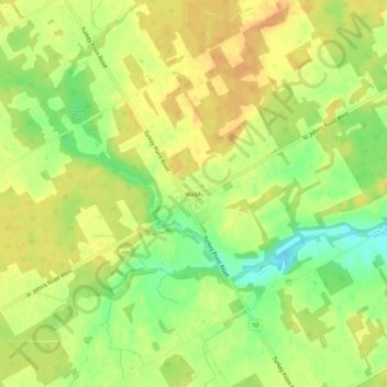 Mappa topografica Walsh, altitudine, rilievo